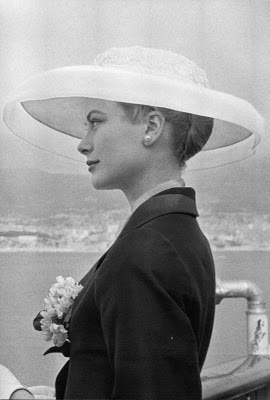 princess grace engaged big hat