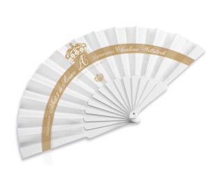 royal wedding monaco souvenir silk fan