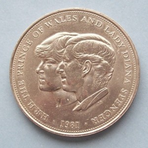 prince charles lady diana commemorative wedding coin