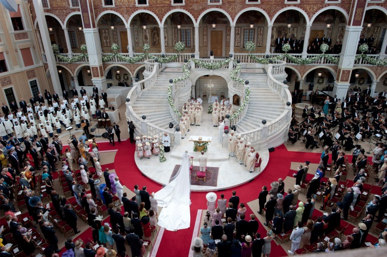 wedding of prince albert princess charlene main courtyard prince's palace monaco